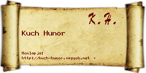 Kuch Hunor névjegykártya